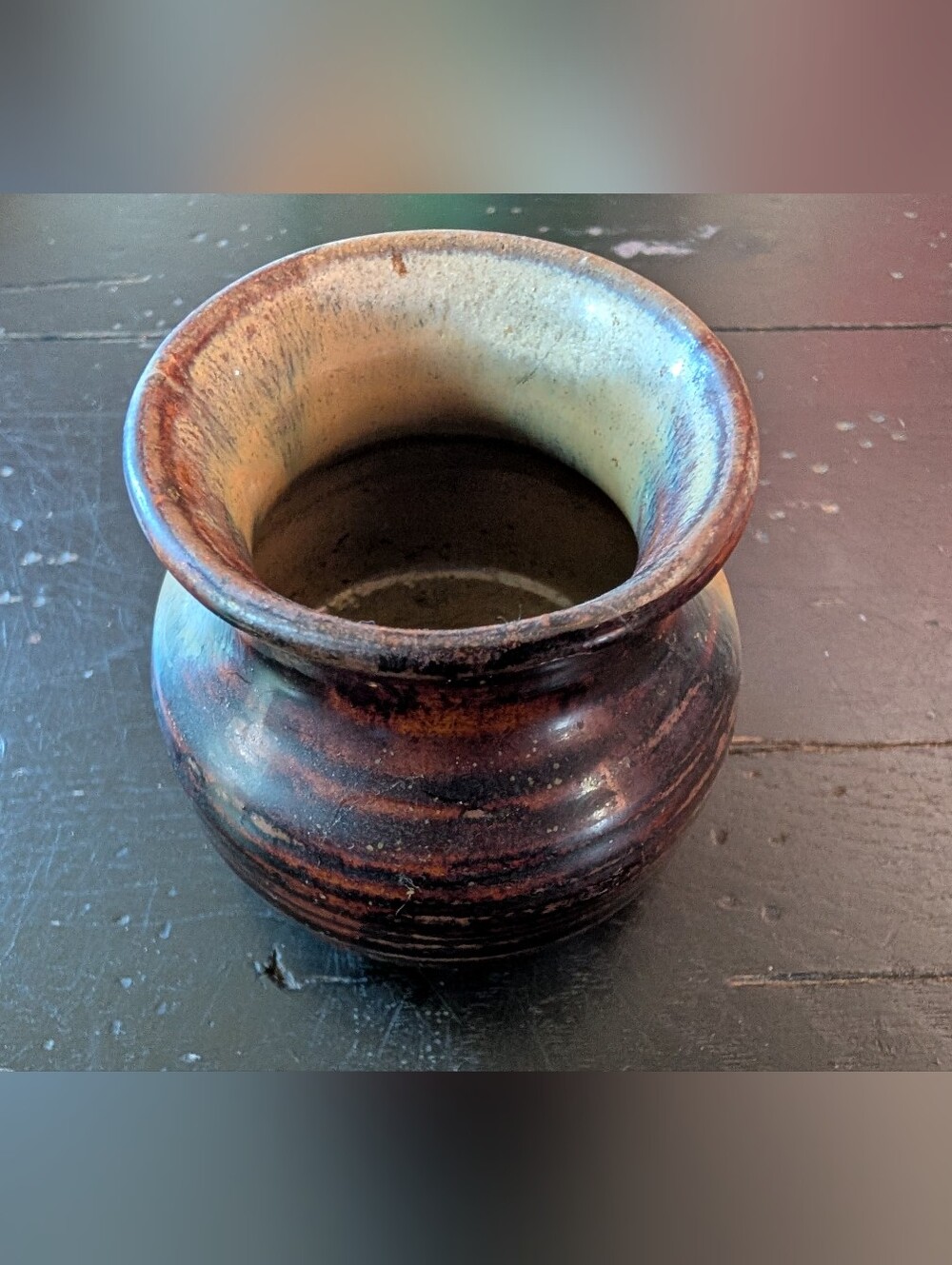 Handmade Nancyware Studio Small Pottery Crock/Vase Artisan Earthy Stoneware Y2K